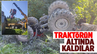 Akyazı traktörün altında kalan 3 kişi yaralandı