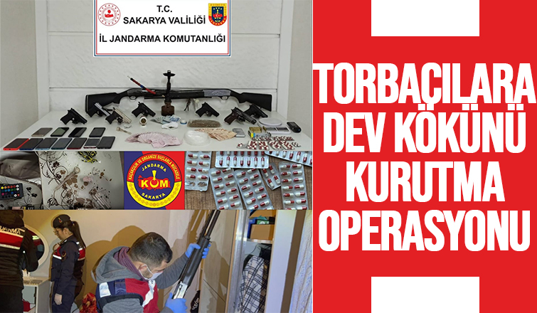 Akyazı ve Sapanca'da torbacılara dev operasyon