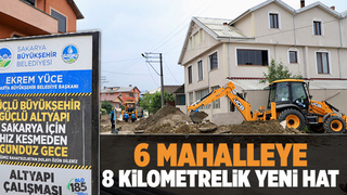 Akyazı’da 6 mahalleye 8 kilometrelik yeni hat