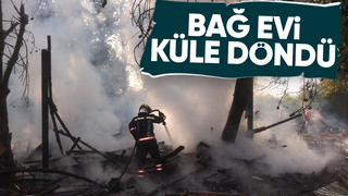 Akyazıda bağ evi yandı