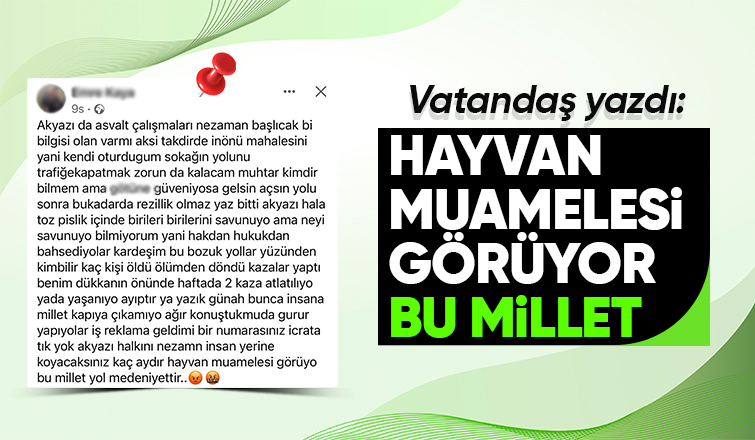 Akyazıda bozuk yol isyanı: Hayvan muamelesi görüyor bu millet