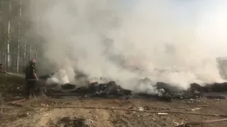Akyazıda çöp yangını
