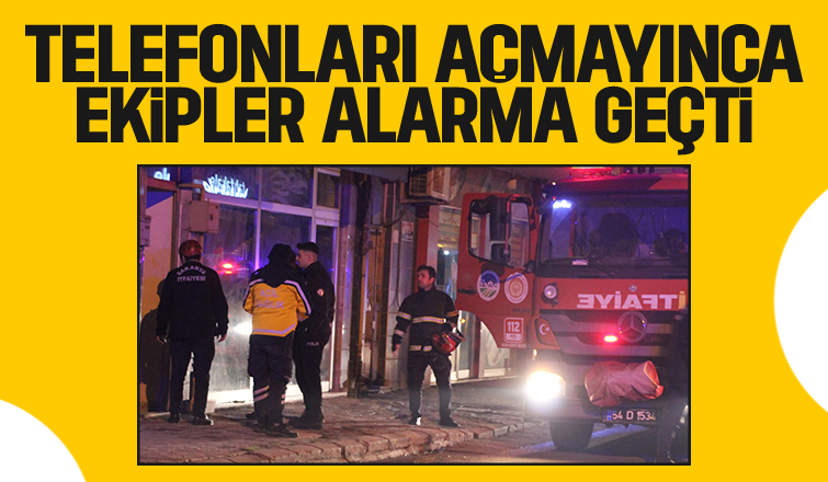 Akyazıda ekipleri alarma geçiren olay