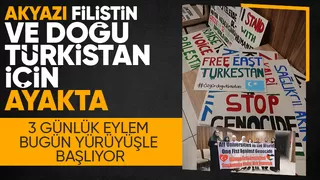 Akyazıda Filistinden Doğu Türkistan'a İnsanlık İçin Ayaktayız eylemi bugün başlıyor