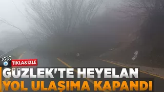 Akyazıda heyelan