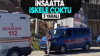 Akyazıda inşaatta iskele çöktü: 3 yaralı