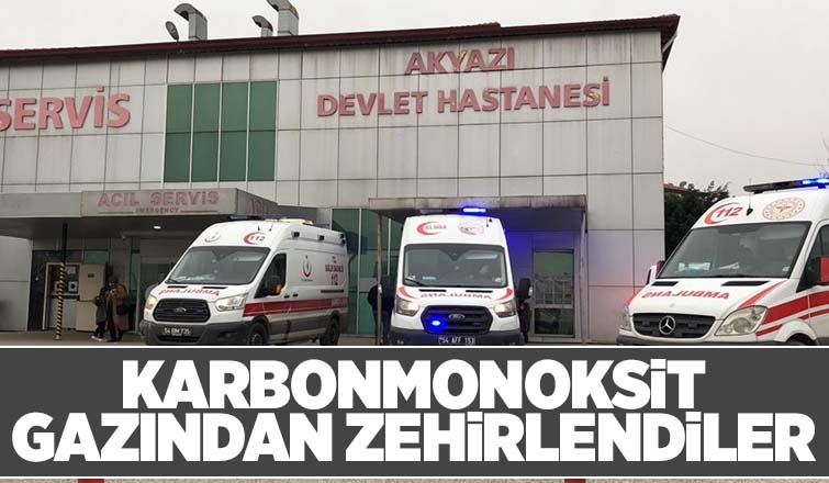 Akyazı’da karbonmonoksit zehirlenmesi!