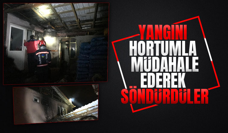 Akyazıda korkutan yangın