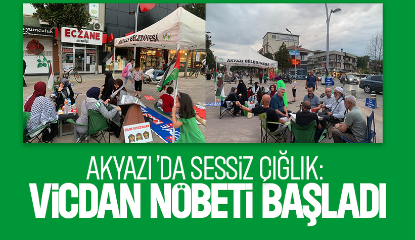 Akyazı’da Mazlumlar İçin Vicdan Nöbeti Başladı