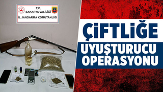 Akyazı’da uyuşturucu satılan çiftliğe baskın 