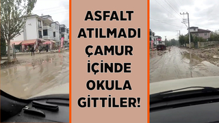 Akyazıda vatandaş ve öğrencilerin çamur çilesi