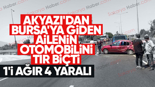 Akyazılı aile Bursa'da kaza yaptı: 1'i ağır 4 yaralı