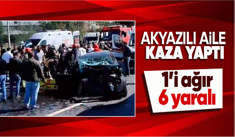 Akyazılı aile kaza yaptı