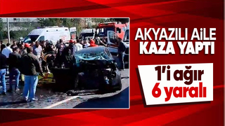 Akyazılı aile kaza yaptı