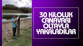 Akyazılı balıkçılar 30 kiloluk dev yayın yakaladı