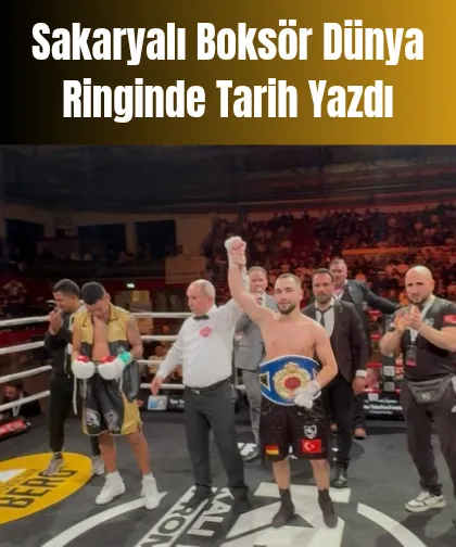 Akyazılı Boksör Emre Sayılı Almanya’da Altın Kemer Kazandı