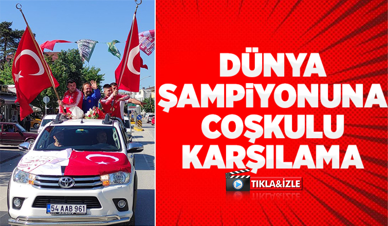 Akyazılı olimpiyat şampiyonu böyle karşılandı