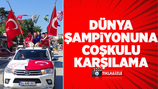 Akyazılı olimpiyat şampiyonu böyle karşılandı