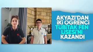 Akyazılı iki öğrenci TÜBİTAK Fen Lisesi'nde