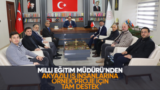 Akyazılı iş insanlarından ÖSEL projesi için Milli Eğitim Müdürü'ne ziyaret