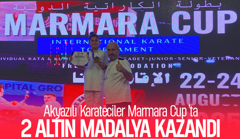 Akyazılı karatecilerden 2 altın madalya