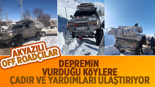 Akyazılı Off Roadçılar çadırları depremzedelere ulaştırıyor