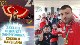 Akyazılı Olimpiyat şampiyonu böyle karşılandı