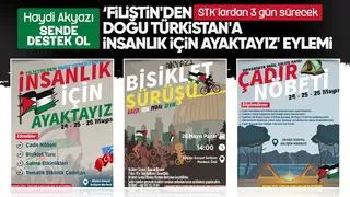 Akyazılı STKlardan Filistinden Doğu Türkistan'a İnsanlık İçin Ayaktayız eylemi