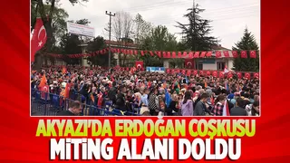 Akyazılılar miting alanını doldurdu