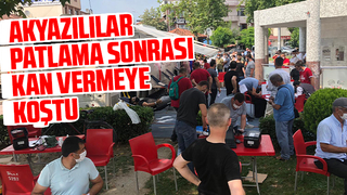 Akyazılılar yaralılar için kan vermeye koştu