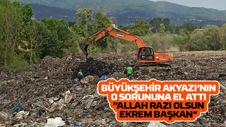 Akyazılıyı isyan ettiren çöp soruna Büyükşehir el attı