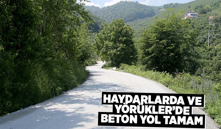 Akyazı’nın iki mahallesinde beton yol tamam