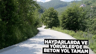 Akyazı’nın iki mahallesinde beton yol tamam
