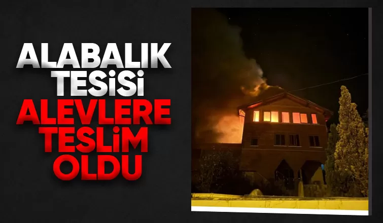 Alabalık tesisi yandı