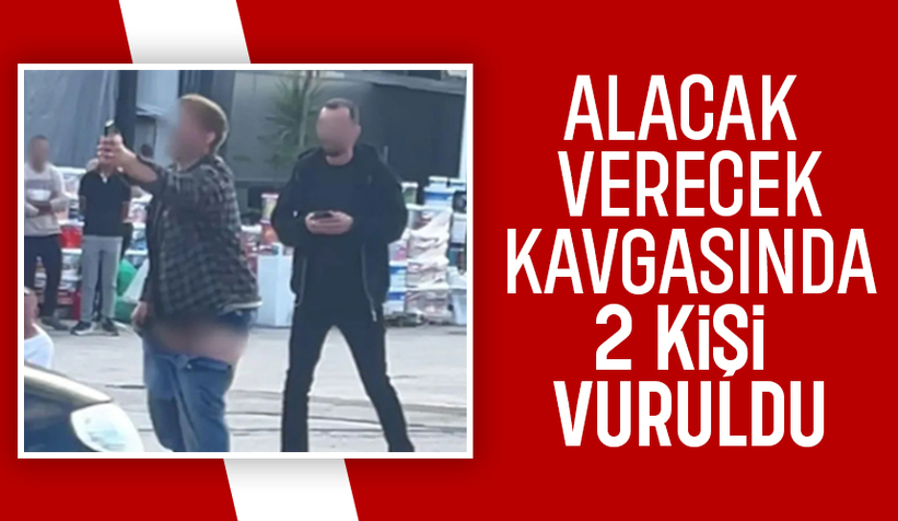 Alacak verecek kavgasında 2 kişiyi silahla vurdular
