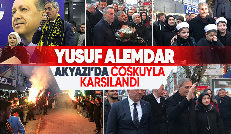Alemdar Akyazı da meşalelerle karşılandı