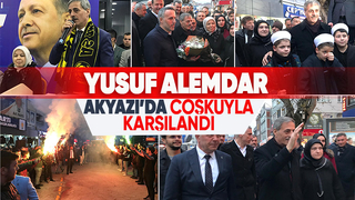 Alemdar Akyazı da meşalelerle karşılandı