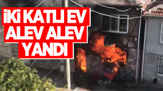 Ev alevlere teslim oldu