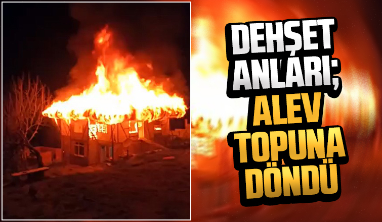 Alev topuna dönen iki katlı bina küle döndü