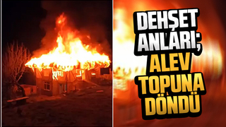 Alev topuna dönen iki katlı bina küle döndü