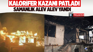 Alevler geceyi aydınlattı