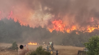 Alevler Kazancı köyüne ulaştı