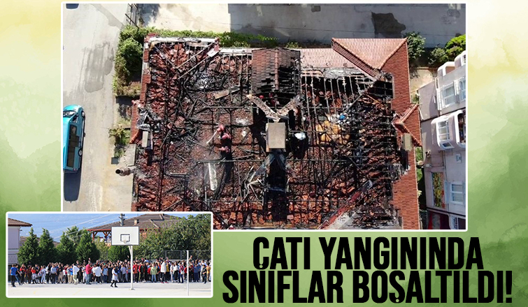 Alevlere teslim olan çatı küle döndü