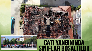 Alevlere teslim olan çatı küle döndü