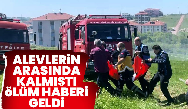 Alevlerin arasında kalan yaşlı adam öldü