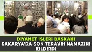 Ali Erbaş son teravih namazını kıldırdı