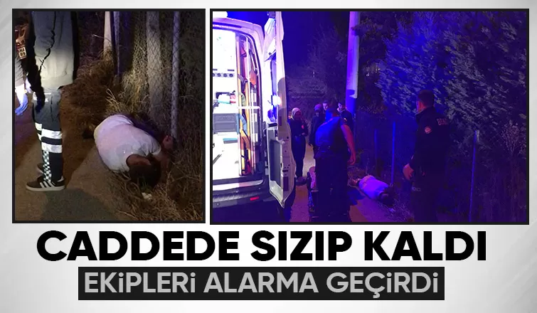 Alkol alıp yol kenarında sızıp kaldı