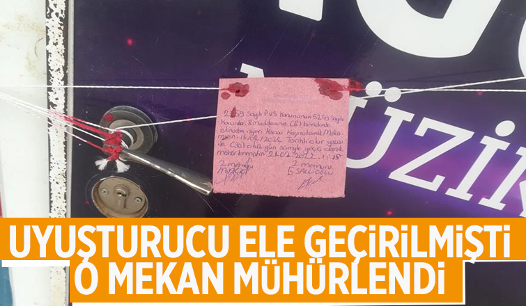 Alkollü eğlence mekanı mühürlendi