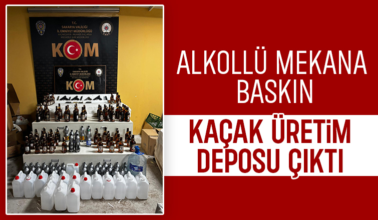 Alkollü mekana kaçak içki baskını