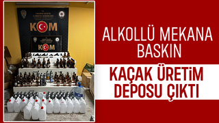 Alkollü mekana kaçak içki baskını